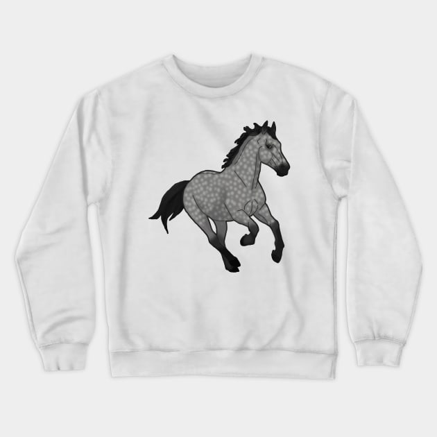 Dapple grey horse Crewneck Sweatshirt by Shyflyer